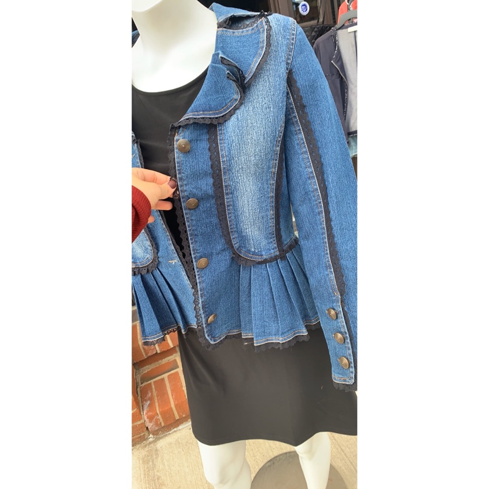 Lace jean jacket